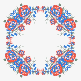 Floral Wreath Frame 3 Variation 2 Clip Arts - Flowers Design, HD Png Download, Free Download