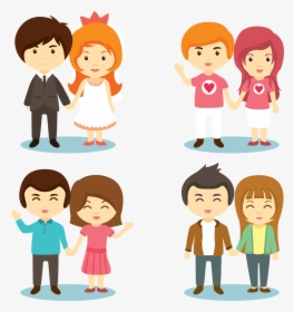 Cartoon Couple Holding Hands - Couple Holding Hands Png Cartoon, Transparent Png, Free Download