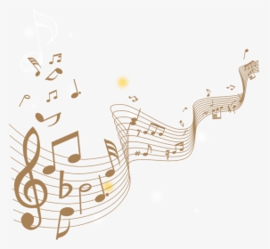 Transparent Wavy Music Staff Clipart - Gold Music Notes Png, Png Download, Free Download