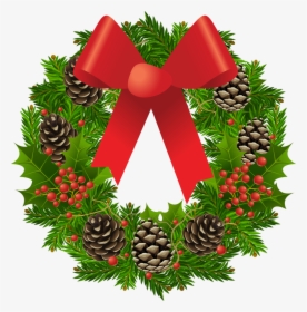 Christmas Wreath Decoration Png - Clip Art Christmas Wreath, Transparent Png, Free Download