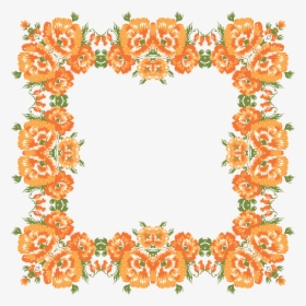 Floral Wreath Frame 2 Clip Arts - Flowers Design, HD Png Download, Free Download
