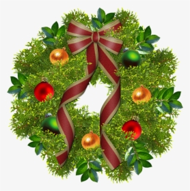 Images Download Free Christmas Wreath - Transparent Background Free Clip Art Christmas, HD Png Download, Free Download