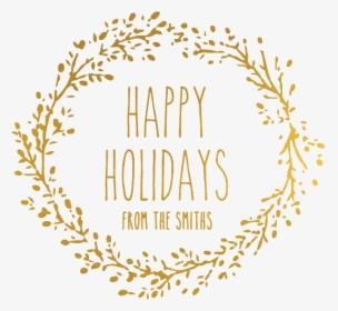 Transparent Wreath Png Transparent - Happy Holidays Wreath Png, Png Download, Free Download