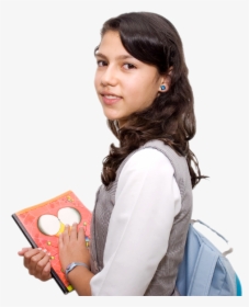 College Girl With Book Png , Png Download - Girl With Book Png, Transparent Png, Free Download