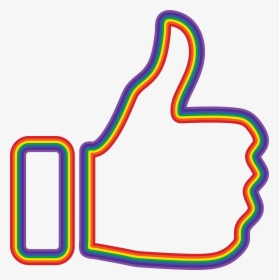 Free Clipart Of A Rainbow Thumb Up - Rainbow Thumbs Up Png, Transparent Png, Free Download