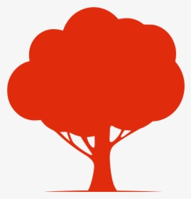 Silhouette Tree Clip Arts - Red Silhouette Tree Png, Transparent Png, Free Download