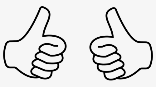 28 Collection Of Thumbs Up Clipart Transparent - Thumb Clipart Black And White, HD Png Download, Free Download