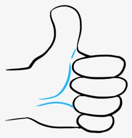 How To Draw Thumbs Up Sign - Easy Thumbs Up Drawing, HD Png Download, Free Download