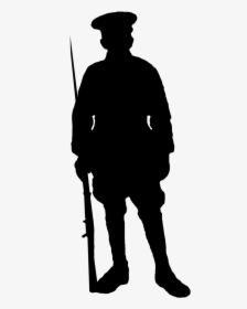 First World War Soldier Army Military Silhouette - British Ww1 Soldier Silhouette, HD Png Download, Free Download