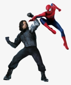 Bucky Vs Spiderman Png Render By Mrvideo-vidman - Bucky Winter Soldier Png, Transparent Png, Free Download