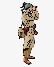 Military Clipart World War - Italian Soldier Ww2 Cartoon, HD Png Download, Free Download