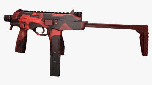 Mp9 Red Camo Battle Scarred, HD Png Download, Free Download