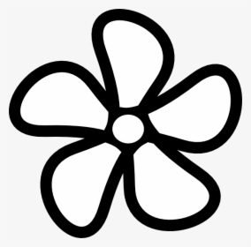 Small Flower Black - Outline Image Of Flower, HD Png Download, Free Download
