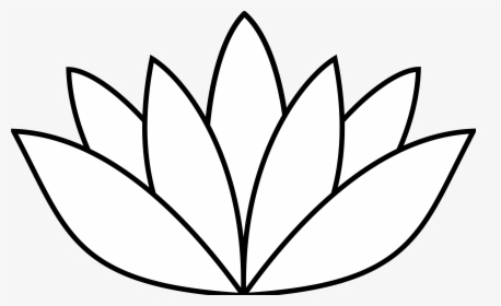 Lotus Flower Png Black And White - Lotus Flower Clipart, Transparent Png, Free Download