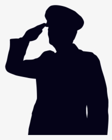 Saluting Soldier - Soldier Salute Silhouette Png, Transparent Png, Free Download