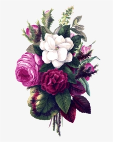 Flower Bouquet Pink Flowers - Vintage Flowers Png Purple, Transparent Png, Free Download