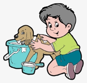 Animal Grooming Animals Homepage - Bathing The Dog Clipart, HD Png Download, Free Download