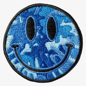 Blue Tie Dye Smiley Face Sticker Patch, HD Png Download, Free Download