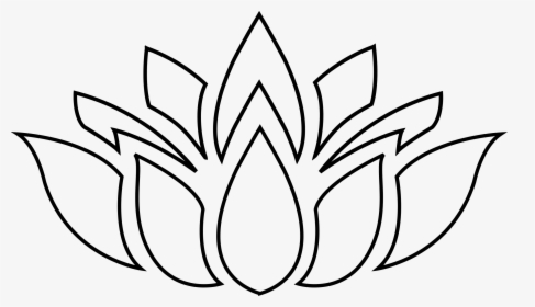 Lotus Flower Silhouette Png, Transparent Png, Free Download