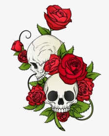 Tattoo Png - Skull Roses, Transparent Png, Free Download