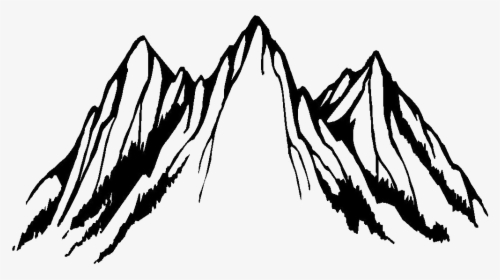 Mountain Png File - Mountain Black And White, Transparent Png, Free Download