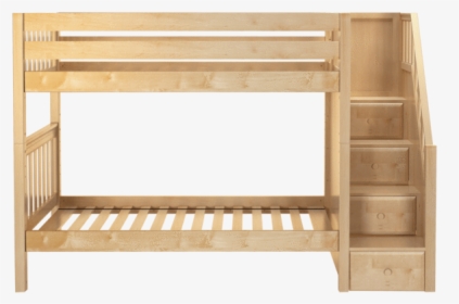 Twin Medium Bunk Bed With Stairs - Bunk Bed, HD Png Download, Free Download