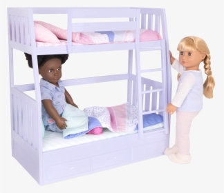 Gloria And Jovie Dolls In Bed - Our Generation Dream Bunk Beds, HD Png Download, Free Download