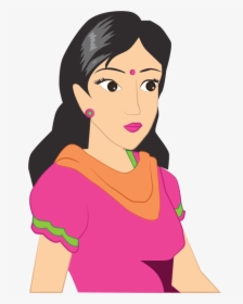 Woman - Woman In Saree Clipart, HD Png Download, Free Download