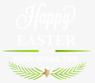 Deco Leaf Text Illustration Green Graphics Easter Clipart, HD Png Download, Free Download