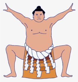 Transparent Sumo Wrestler Clipart - Cartoon, HD Png Download, Free Download