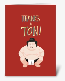 Sumo Greeting Card - Cartoon, HD Png Download, Free Download