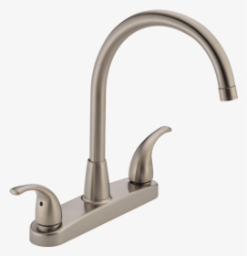 P299568lf Ss B1 - 2 Handle Kitchen Faucet Stainless, HD Png Download, Free Download