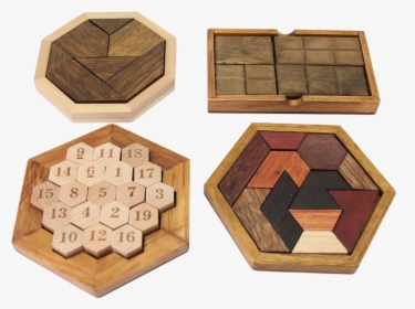 Kong Ming Lock Lu Ban Lock Four Puzzle Box Wooden Puzzle - Plywood, HD Png Download, Free Download