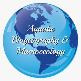 Circle Aquaticbiogeography - Flat Globe Black And White, HD Png Download, Free Download
