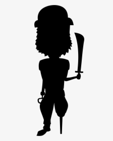 Pirate Silhouette - Silhouette Clip Art Pirate, HD Png Download, Free Download
