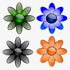 Glossy Flowers 2 Png Images - Stickers Designs For Scrapbook, Transparent Png, Free Download