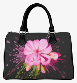 Pink Flower Color Splash, Watercolor Boston Handbag - Michael Jackson Purse, HD Png Download, Free Download