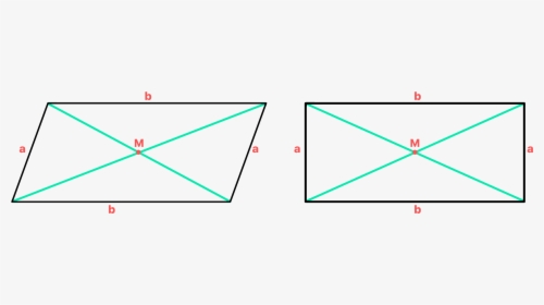 Diagonais Do Retângulo Se Encontram Em Seus Pontos - Triangle, HD Png Download, Free Download