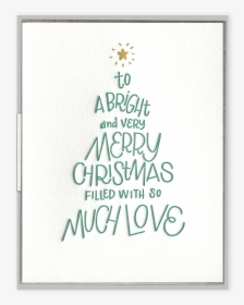 Christmas Tree Lettering Letterpress Greeting Card - Graphic Design, HD Png Download, Free Download