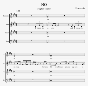 Meghan Trainor No Piano Sheet, HD Png Download, Free Download