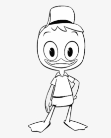Huey Ducktales Coloring Page - Cartoon, HD Png Download, Free Download