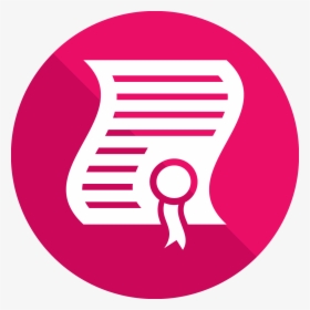 Pink Certificate Icon Transparent, HD Png Download, Free Download