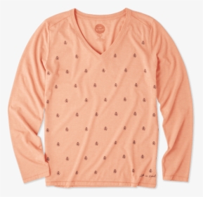 Women"s Ladybugs Galore Long Sleeve Cool Vee - Sweater, HD Png Download, Free Download