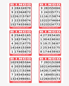 Printable Bingo Cards 1 75 Pdf, HD Png Download, Free Download