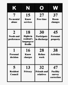 Resident Rights Bingo Free, HD Png Download, Free Download