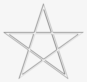 Line Art,triangle,symmetry - White Pentagram Png, Transparent Png, Free Download