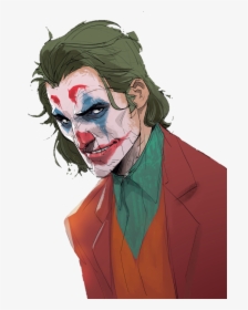 #joker #comicart #suit #clown #makeup - Drawing Joker Joaquin Phoenix Fan Art, HD Png Download, Free Download