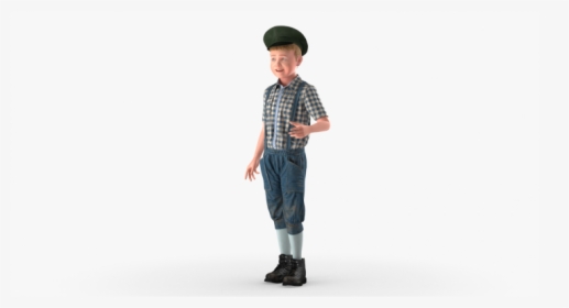 Realistic Vintage Boy Standing Pose Royalty-free 3d - Standing, HD Png Download, Free Download
