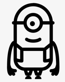 Minion Icon Png Clipart , Png Download - Black And White Minion Vector, Transparent Png, Free Download