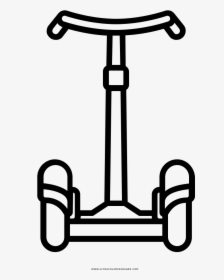 Segway Coloring Page Clipart , Png Download - Coloring Page Segway, Transparent Png, Free Download